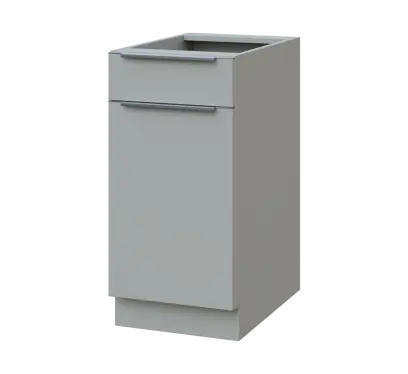 SIS - 4DZ spodní skříňka, 1-dveřová, 1-zásuvková, levá, 870x400x600, šedá